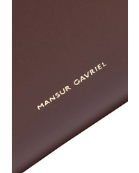 Mansur Gavriel Large Leather Bucket Bag Burgundy