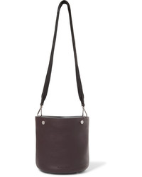 Marni Leather Bucket Bag Burgundy