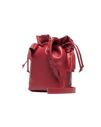 Simone Rocha Red Bow Appliqu Leather Bucket Bag