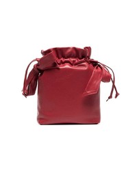 Simone Rocha Red Bow Appliqu Leather Bucket Bag