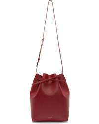 Mansur Gavriel Red Leather Bucket Bag