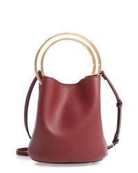 Marni Ring Handle Leather Bucket Bag