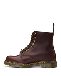 Dr. Martens Burgundy Made In England 1460 Lace Up Boots