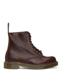 Dr. Martens Burgundy Made In England 1460 Lace Up Boots