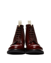 Common Projects Burgundy Standard Combat Boots