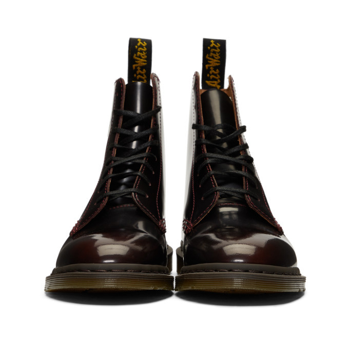 Dr. Martens Burgundy Winchester Ii Boots, $81 | SSENSE | Lookastic