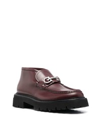 Ferragamo Gancini Leather Ankle Boots
