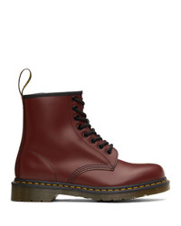 Dr. Martens Red 1460 Smooth Lace Up Boots