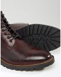 Base London Siege Lace Up Leather Boots