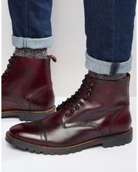 Base London Siege Lace Up Leather Boots