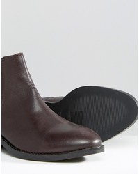 Asos About Time Wide Fit Leather Chelsea Boots