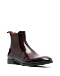 Santoni Ankle Length Leather Boots