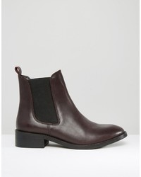 Asos Attribute Leather Chelsea Ankle Boots