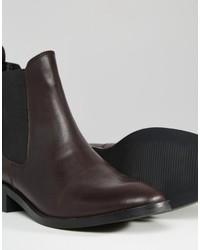 Asos Attribute Leather Chelsea Ankle Boots