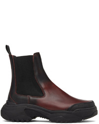 Gmbh Black Red Sprayed Chelsea Boots