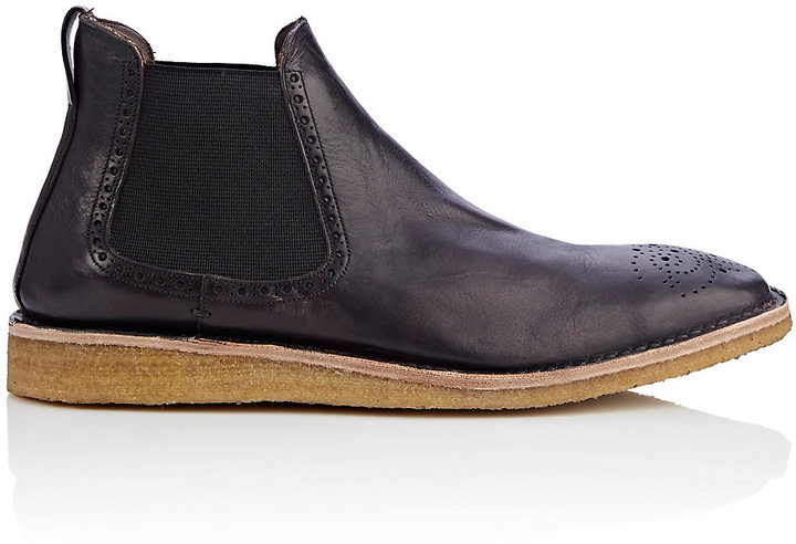 barneys new york leather chelsea boots