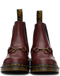 Needles Burgundy Dr Martens Edition 2976 Snaffle Chelsea Boots