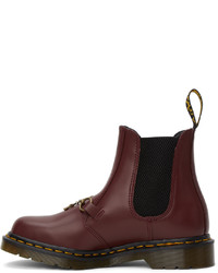 Needles Burgundy Dr Martens Edition 2976 Snaffle Chelsea Boots