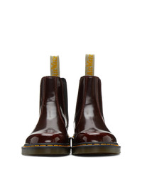 Dr. Martens Burgundy Patent Vegan 2976 Chelsea Boots