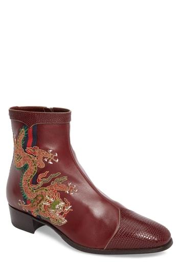 Gucci Dragon Leather Boot, $2,100 