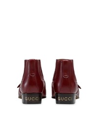 Gucci Leather Ankle Boot With G Brogue