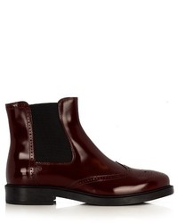 Tod's Leather Brogue Chelsea Boots