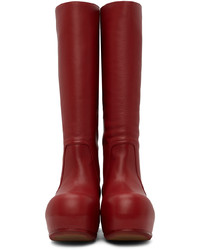 Rick Owens Red Ballast Boots