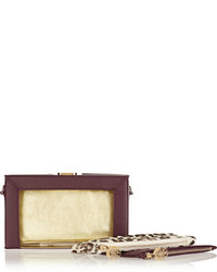 Charlotte Olympia Astaire Perspex And Leather Clutch