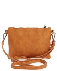 Sole Society Camilla Faux Leather Clutch Brown