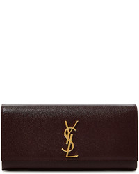 Classic Monogram Textured Leather Large Clutch