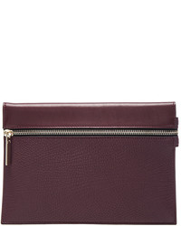 Victoria Beckham Grained Leather Small Zip Pouch