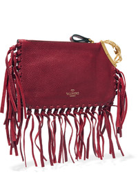Valentino Sold Out Cancer Fringed Leather Clutch