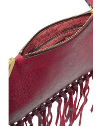 Valentino Sold Out Cancer Fringed Leather Clutch