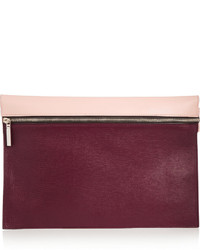 Victoria Beckham Two Tone Leather Clutch