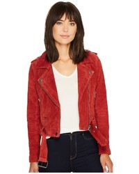 Blank NYC Moto Jacket In Red My Mind Coat