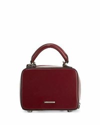 Rebecca Minkoff Leather Box Crossbody Bag Red