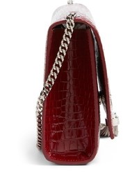 Saint Laurent Medium Kate Tassel Croc Embossed Calfskin Leather Crossbody Bag
