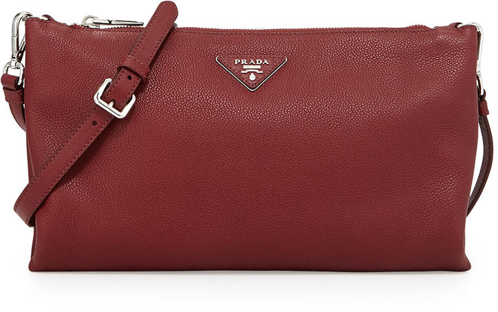 Prada Vitello Daino Crossbody Bag Burgundy | Where to buy \u0026amp; how to ...