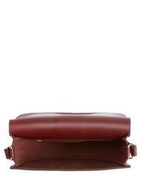 A.P.C. Soho Calfskin Leather Saddle Bag Red
