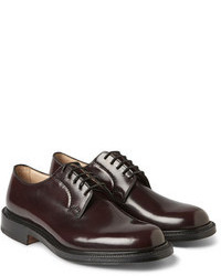 Burgundy Leather Derby Shoes