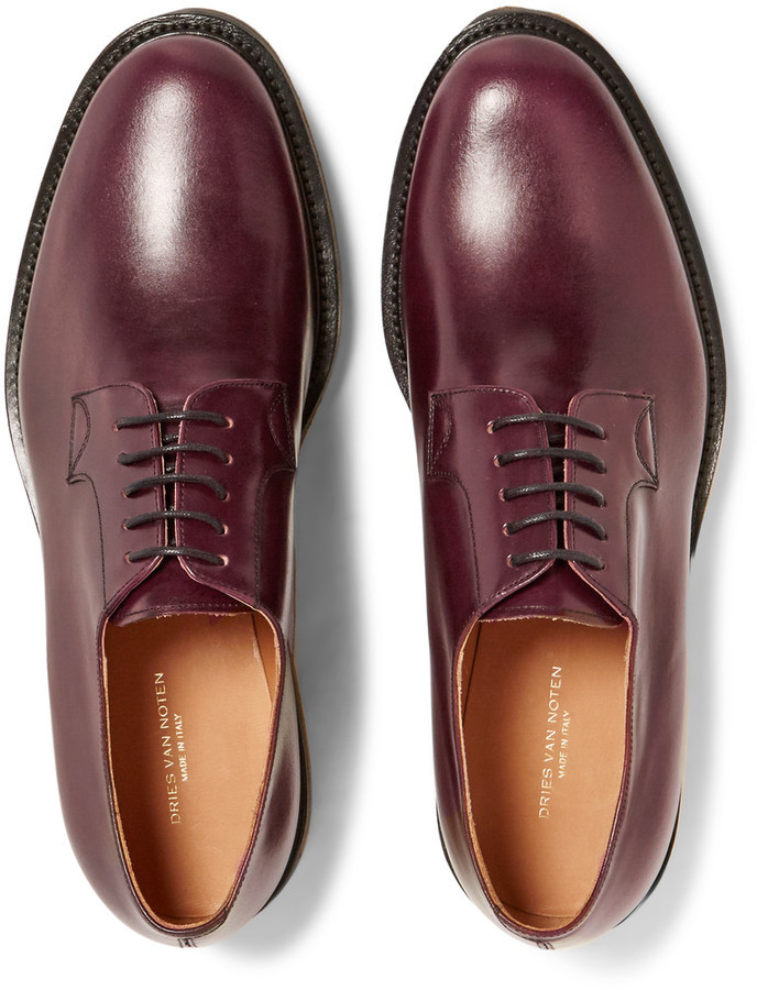 Dries van fashion noten derbies