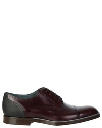 Lanvin Overstitch Leather Derby Shoes