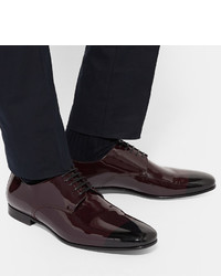 Burberry Prorsum Two Tone Patent Leather Derby Shoes