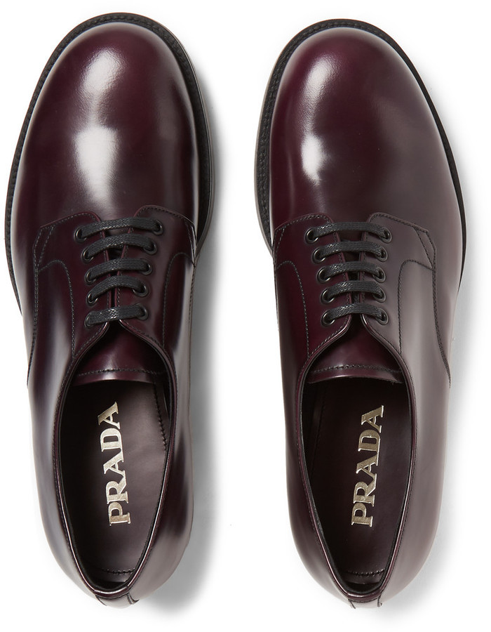 prada burgundy shoes