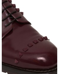 Valentino Studded Leather Derby Lace Up Shoes