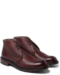 Cheaney Wool Lined Pebble Grain Leather Chukka Boots