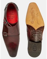 Jeffery West Leather Double Monk Shoes