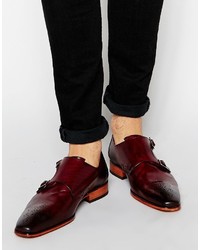 Jeffery West Leather Double Monk Shoes