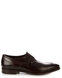 Salvatore Ferragamo Liverpool Monk Strap Leather Shoes