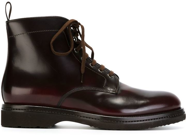 Santoni Lace Up Boots, $552 | farfetch.com | Lookastic